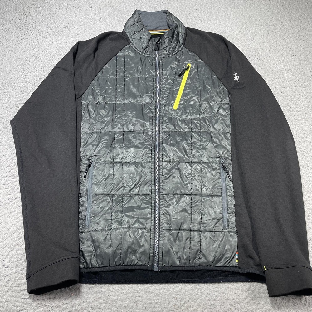 Smartwool Jacket Mens Medium Black Insulated Wool‎ Lined Softshell SW0SP643